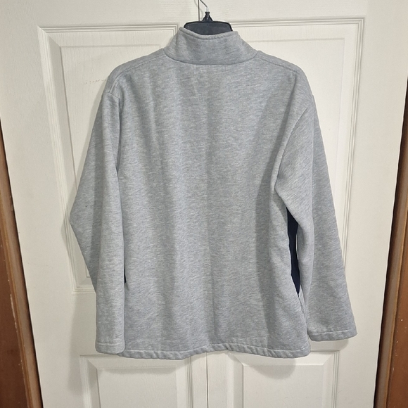 Vintage Adidas Gray/Navy Blue Mesh Lined Zip Up Athletic Jacket-L - Picture 4 of 7